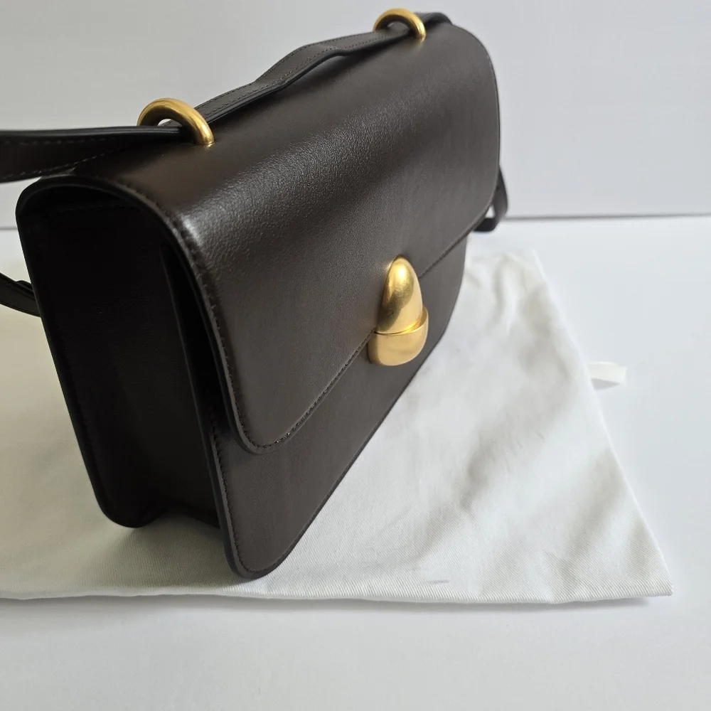 Neous Phoenix Leather Shoulder Bag Dark Chocolate - Picture 3 of 15